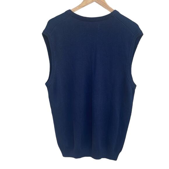 Chaps Navy Blue Sweater vest size large (42) - Picture 2 of 7